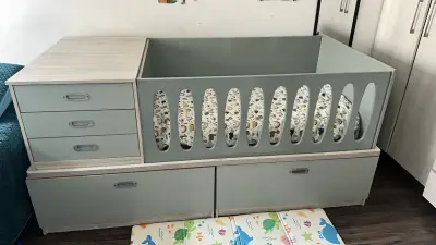 Cuna funcional con cajoneras - miniatura 1