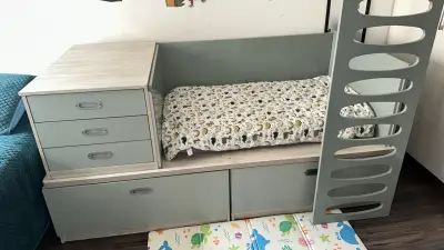 Cuna funcional con cajoneras - miniatura 2