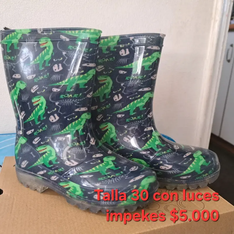 Botas de lluvia infantiles dinosaurio - 1