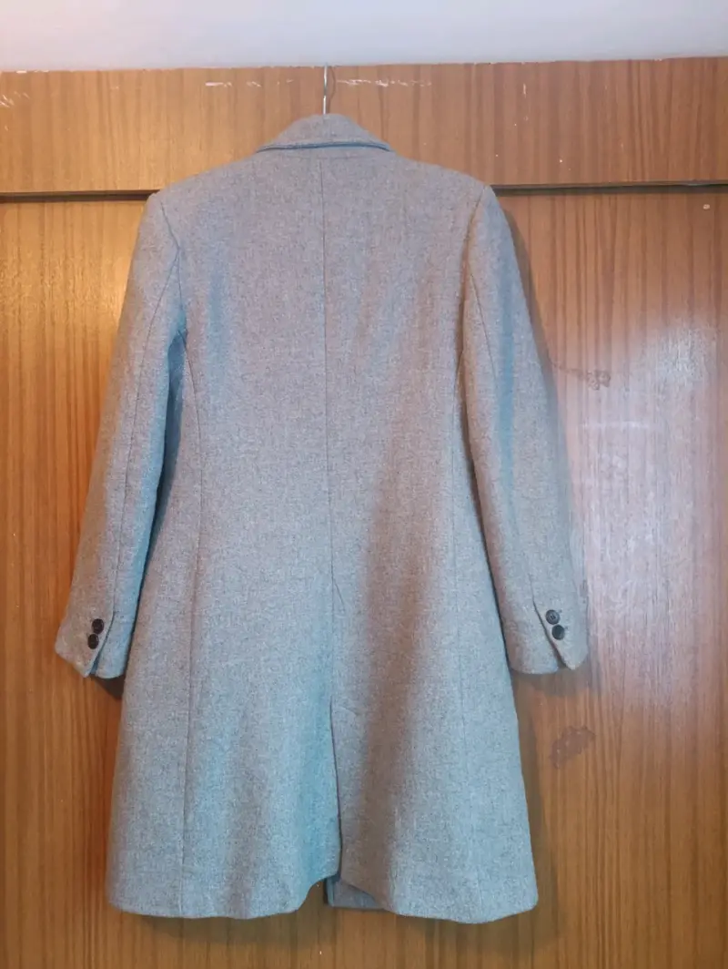 Abrigo de lana gris Zara - 2