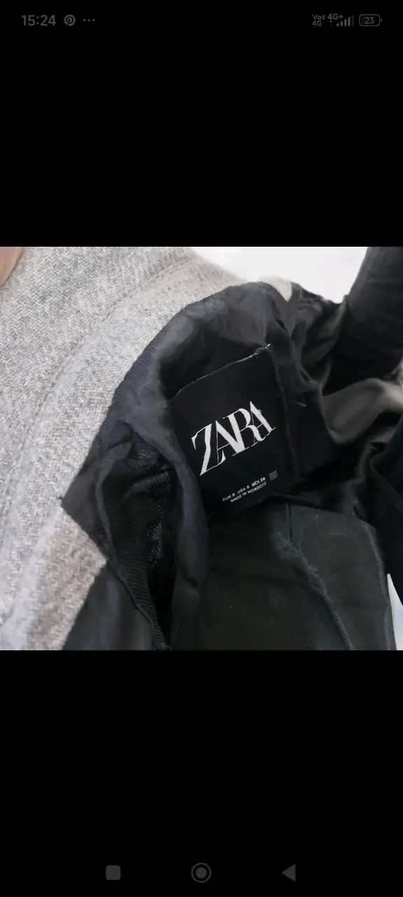 Abrigo de lana gris Zara - 5