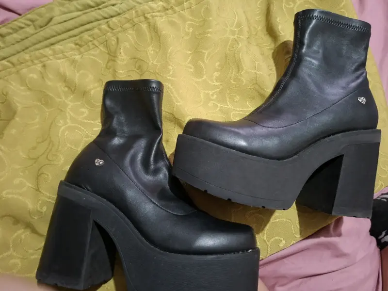 Botines negros de plataforma - 2