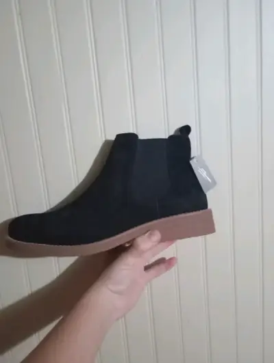 Botines negros nuevos en gamuza - miniatura 1
