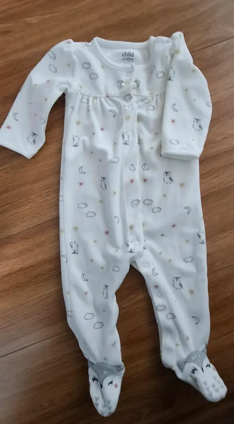 Pijama enterizo blanco bebé - 1