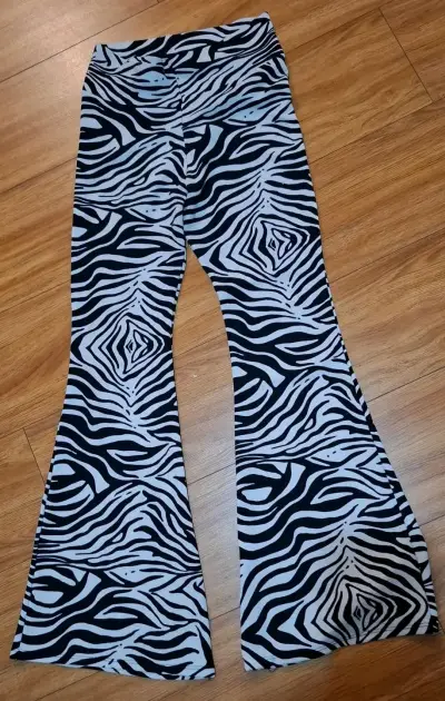 Pantalones acampanados estampado cebra - miniatura 1