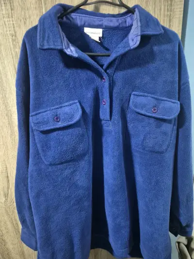 Polar azul con bolsillos pecho - miniatura 1