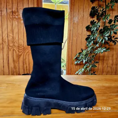 Botas negras de caña alta - miniatura 2