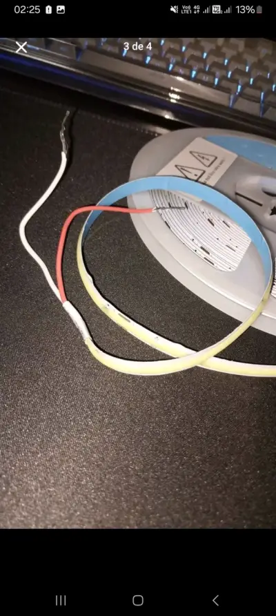 Carrete de luces LED blancas - miniatura 2