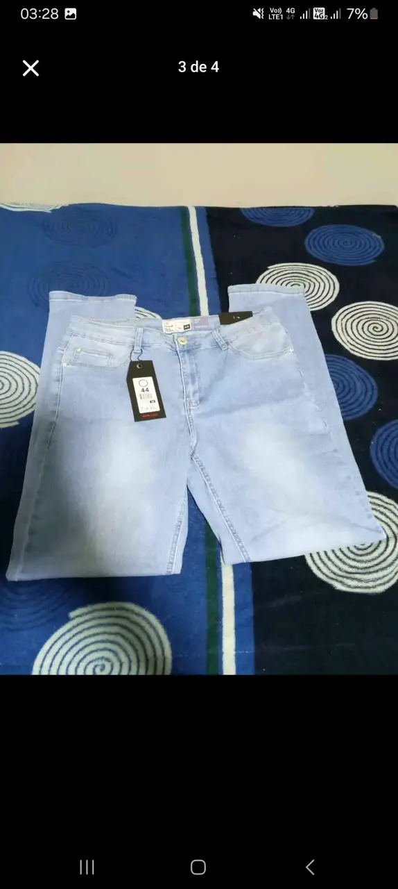 Jeans azul claro de mezclilla - 3