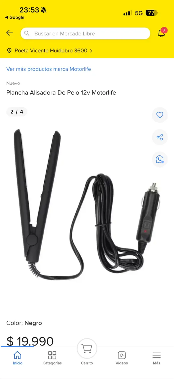 Plancha alisadora de pelo 12V - 2