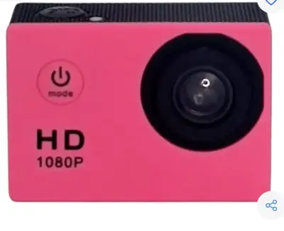 Cámara deportiva HD rosa - miniatura 1