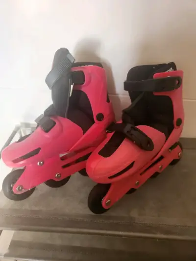 Patines rosados de línea para adulto - miniatura 3