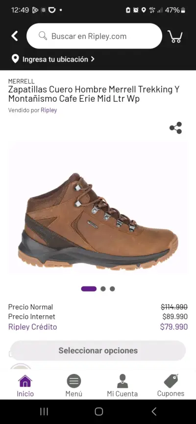 Botas de senderismo Merrell verdes - miniatura 2