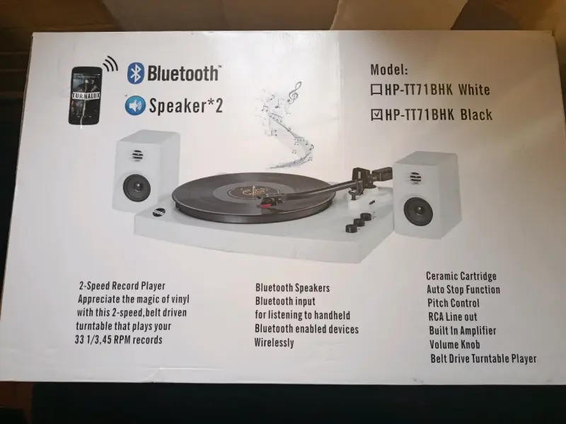 Tocadiscos Bluetooth con parlantes