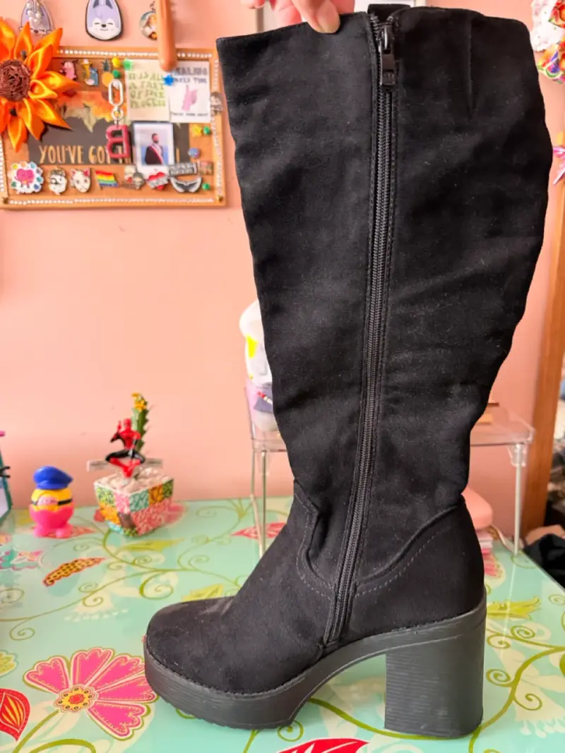 Botines de mujer negros con taco - 2