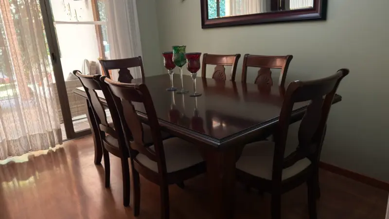 Juego de comedor madera 6 sillas - 4
