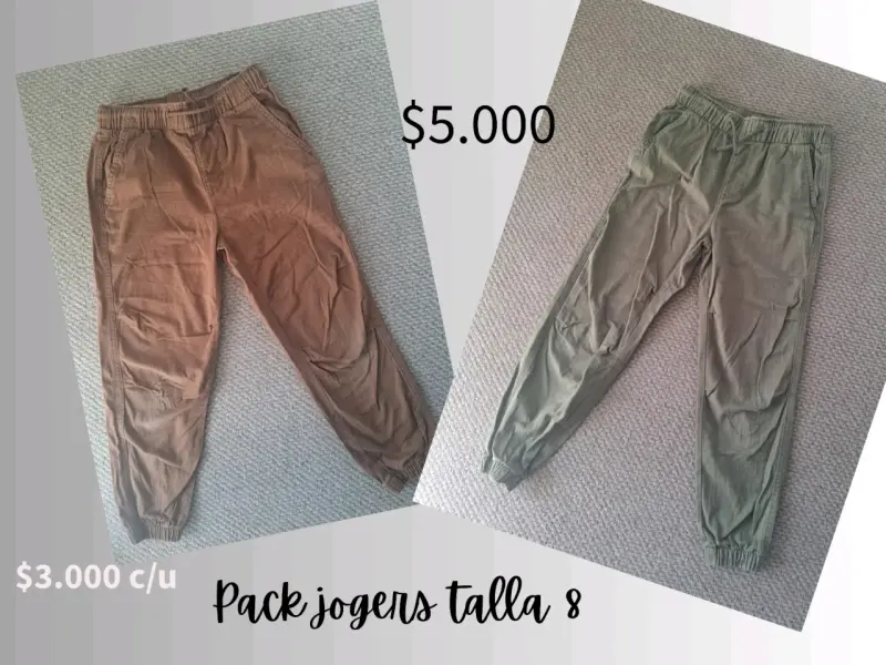 Pack de joggers talla 8