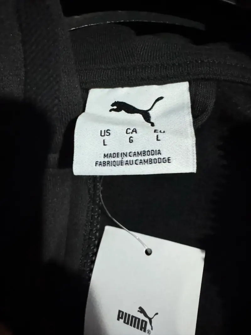 Polerón negro con capucha puma - 3