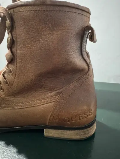 Botines de cuero marrón Guess - miniatura 2