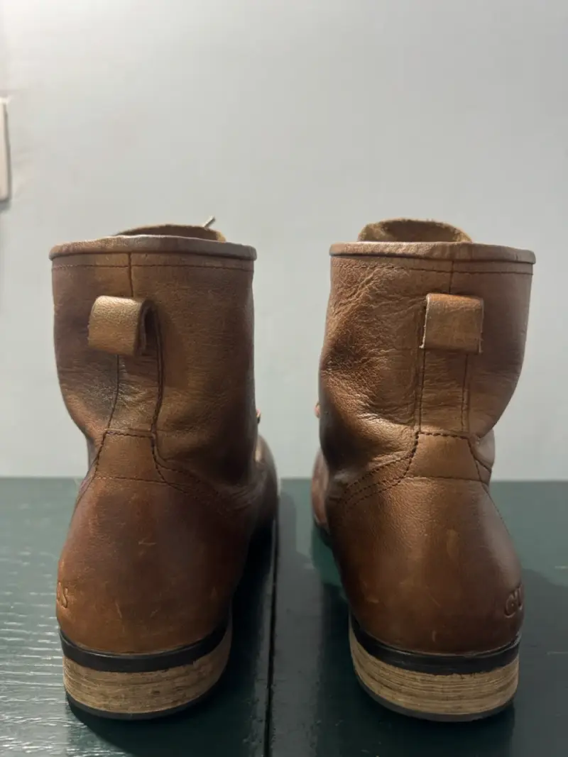 Botines de cuero marrón Guess - 3