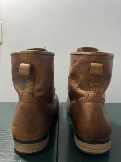 Botines de cuero marrón Guess - miniatura 3