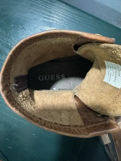 Botines de cuero marrón Guess - miniatura 6