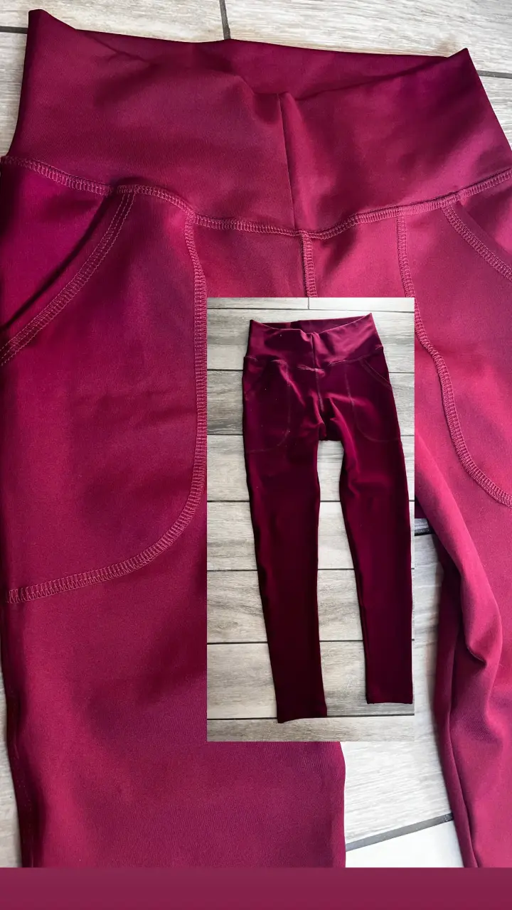 Leggins deportivos burdeos - 2