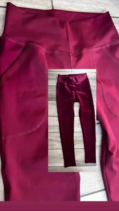 Leggins deportivos burdeos - miniatura 2