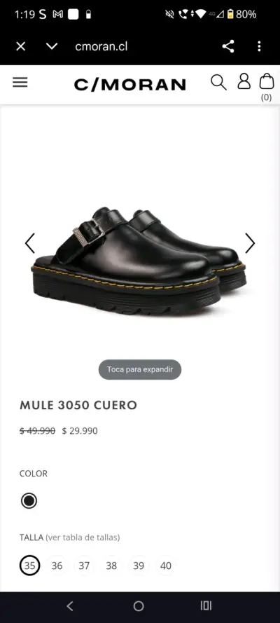 Zuecos negros de cuero - miniatura 2
