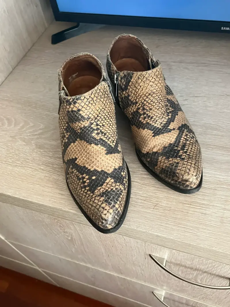 Botines de piel imitacion serpiente - 2