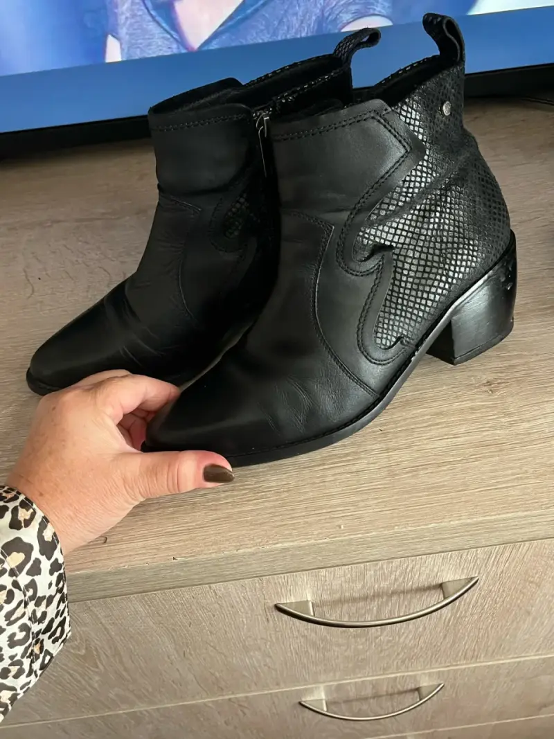 Botines negros de cuero - 3