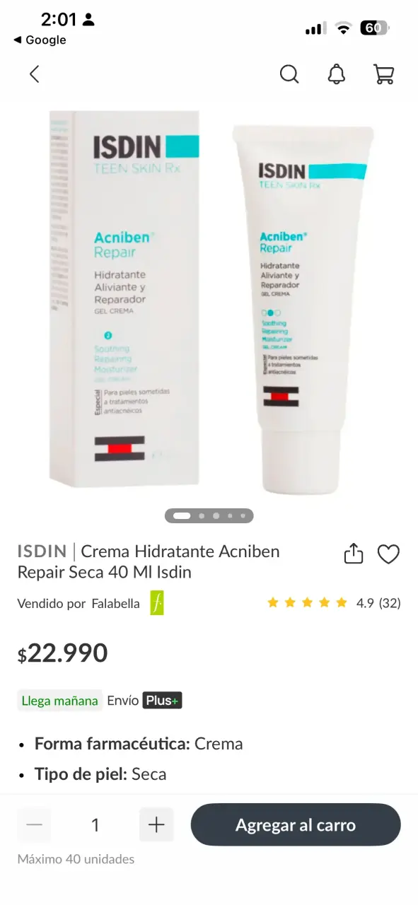 Crema ISDIN Acniben Repair - 2