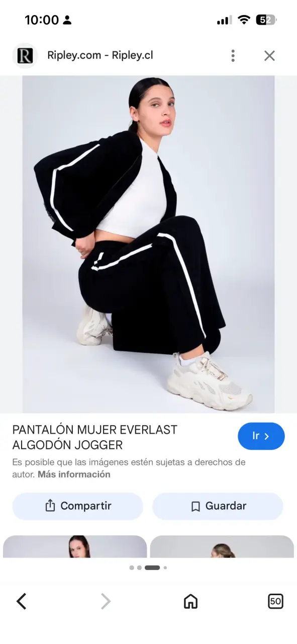 Pantalón jogger mujer negro - 1