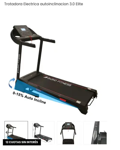 Trotadora eléctrica inclinable Basko Fitness - miniatura 1