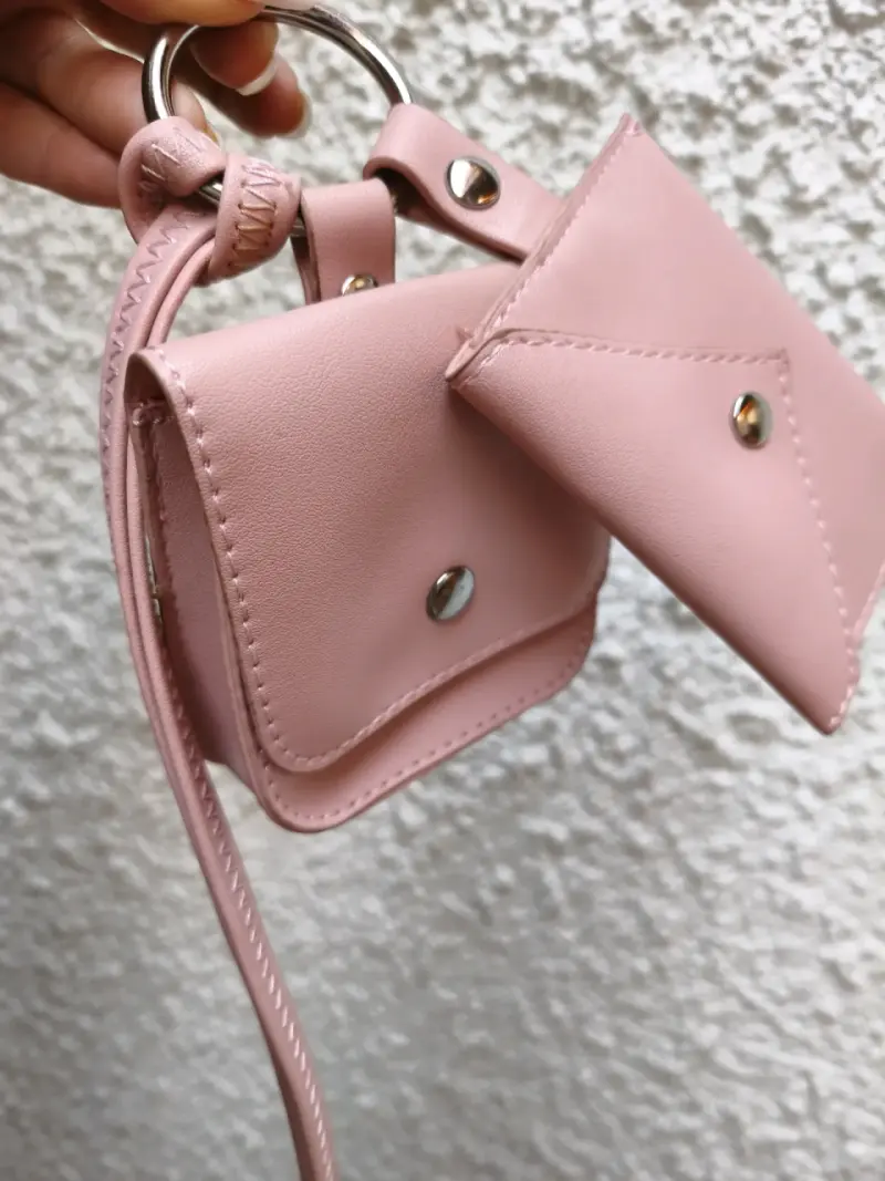 Mini bolso billetera rosa - 2