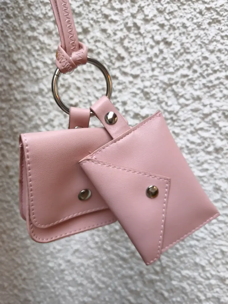 Mini bolso billetera rosa - 3