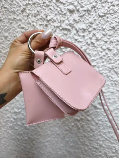 Mini bolso billetera rosa - miniatura 4