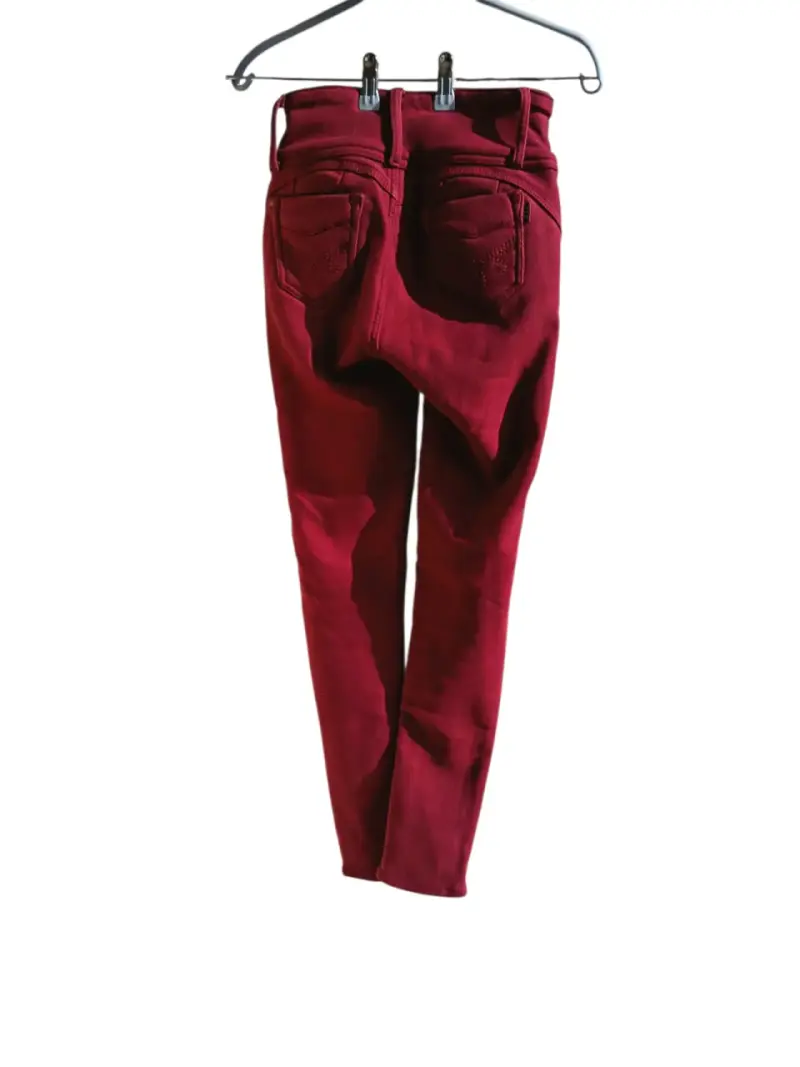 Jeans burdeos ajustados - 2