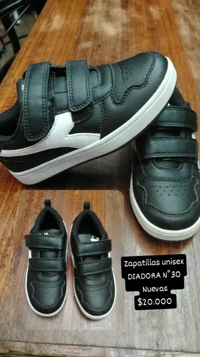 Zapatillas unisex Diadora negras - miniatura 1
