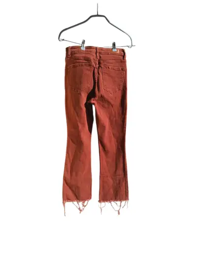 Jeans color teja con ruedo deshilachado - miniatura 2