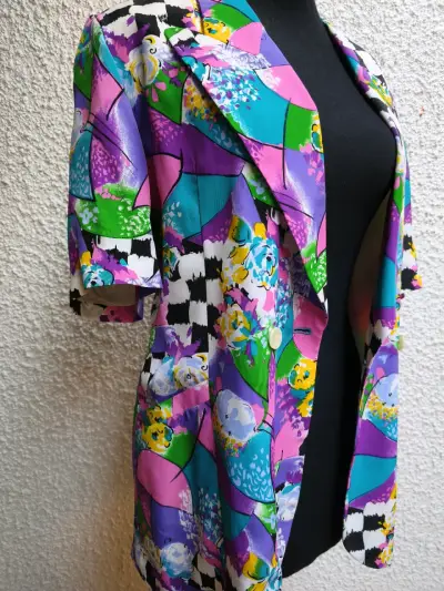 Blazer vintage colorido - miniatura 4