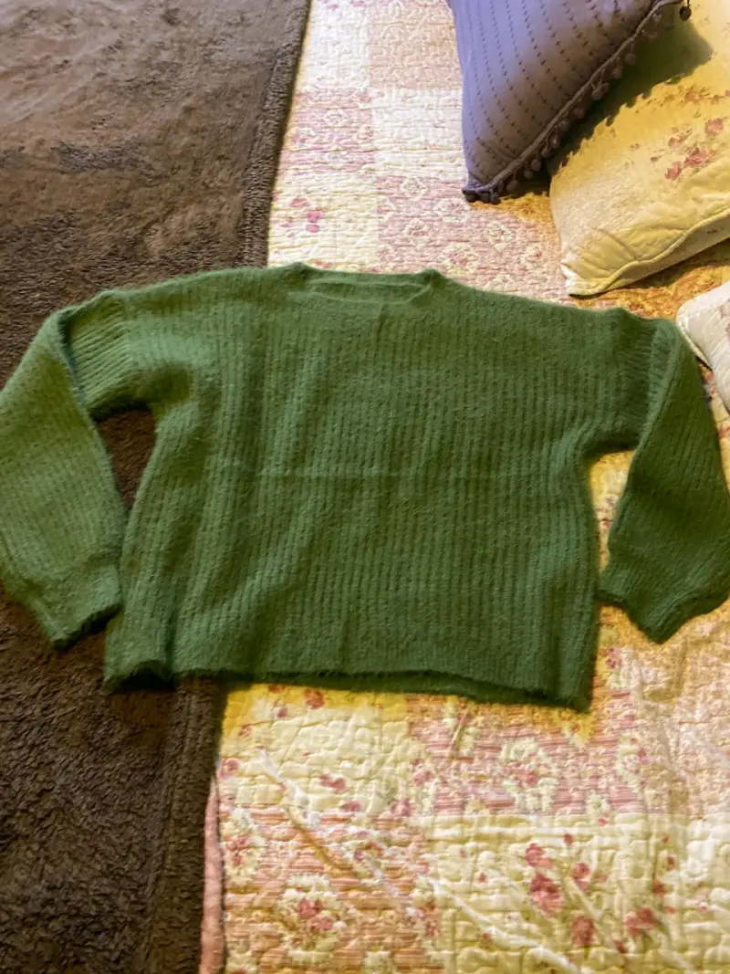 Suéter verde de lana