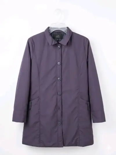 Abrigo morado para mujer - miniatura 1
