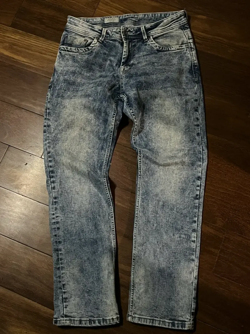Jeans azul desgastado unisex - 1