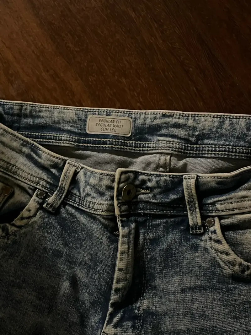 Jeans azul desgastado unisex - 3