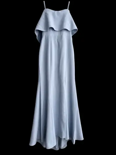 Vestido largo blanco con abertura - miniatura 3