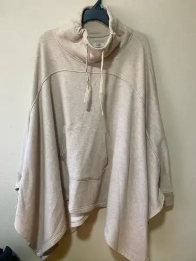 Poncho con capucha beige - miniatura 2