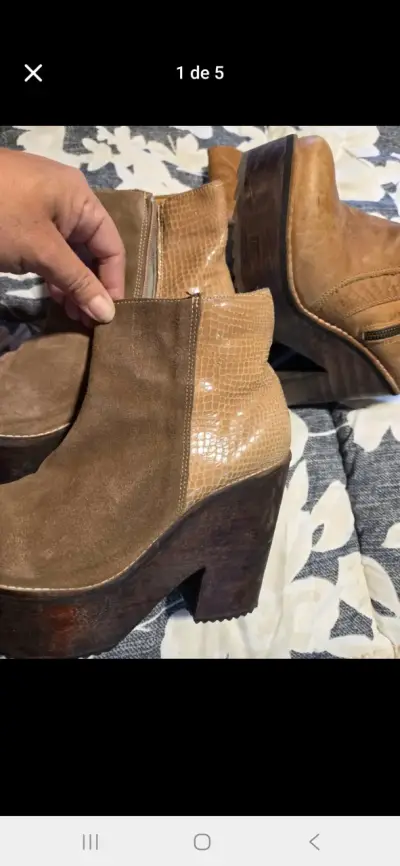 Botines marrones con plataforma - miniatura 1