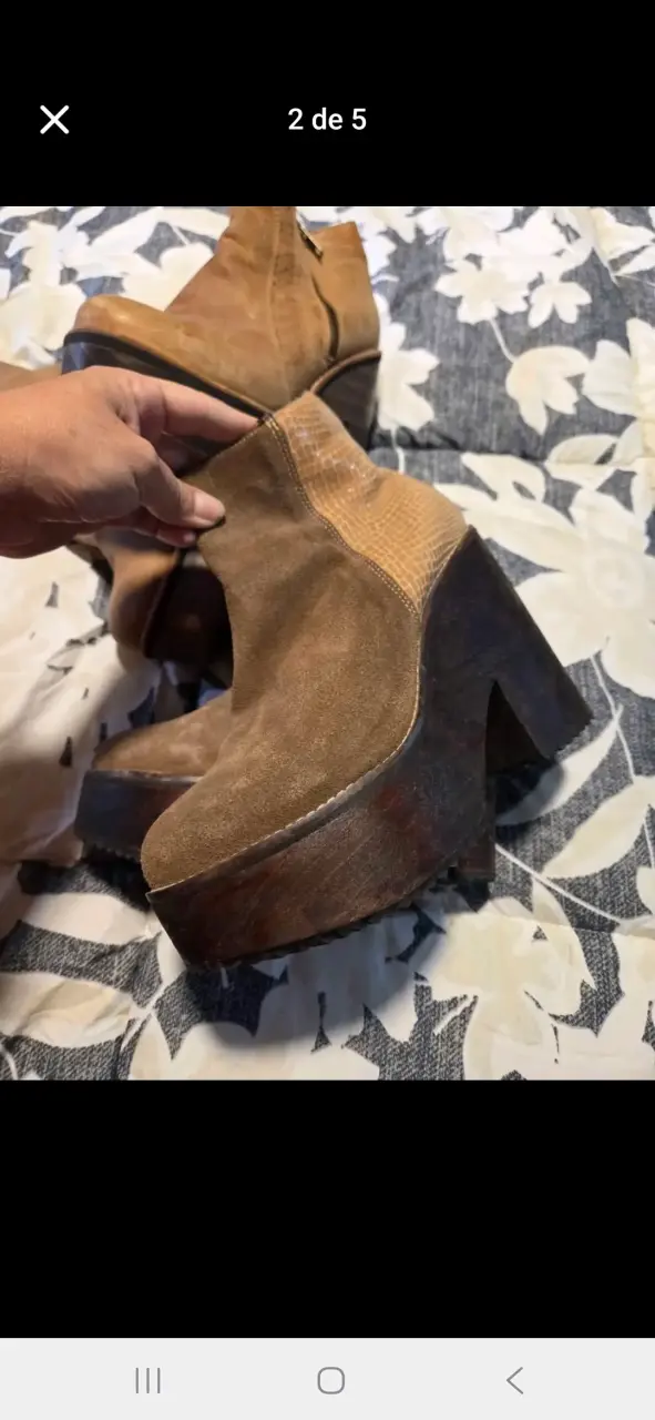 Botines marrones con plataforma - 3