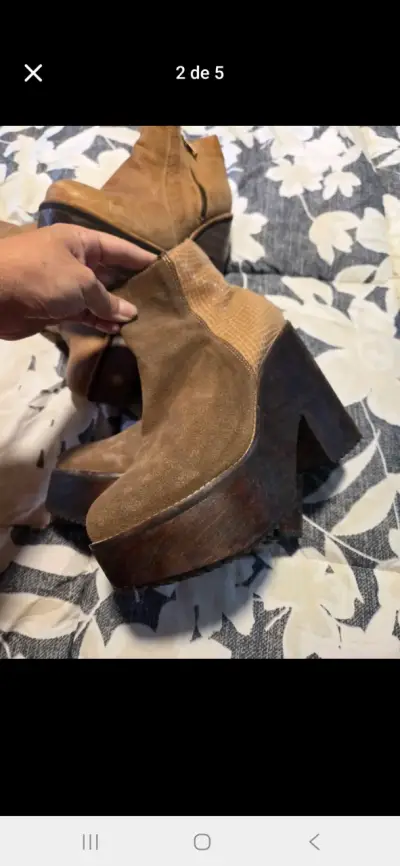 Botines marrones con plataforma - miniatura 3